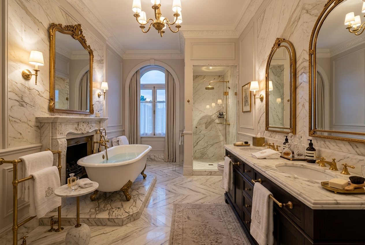 Elegant hotel bathroom